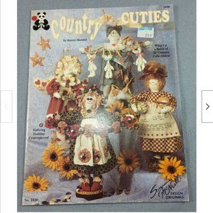 Country Cuties Decor Centerpiece Stand Up Dolls Karen Hamlet Craft Pattern Book